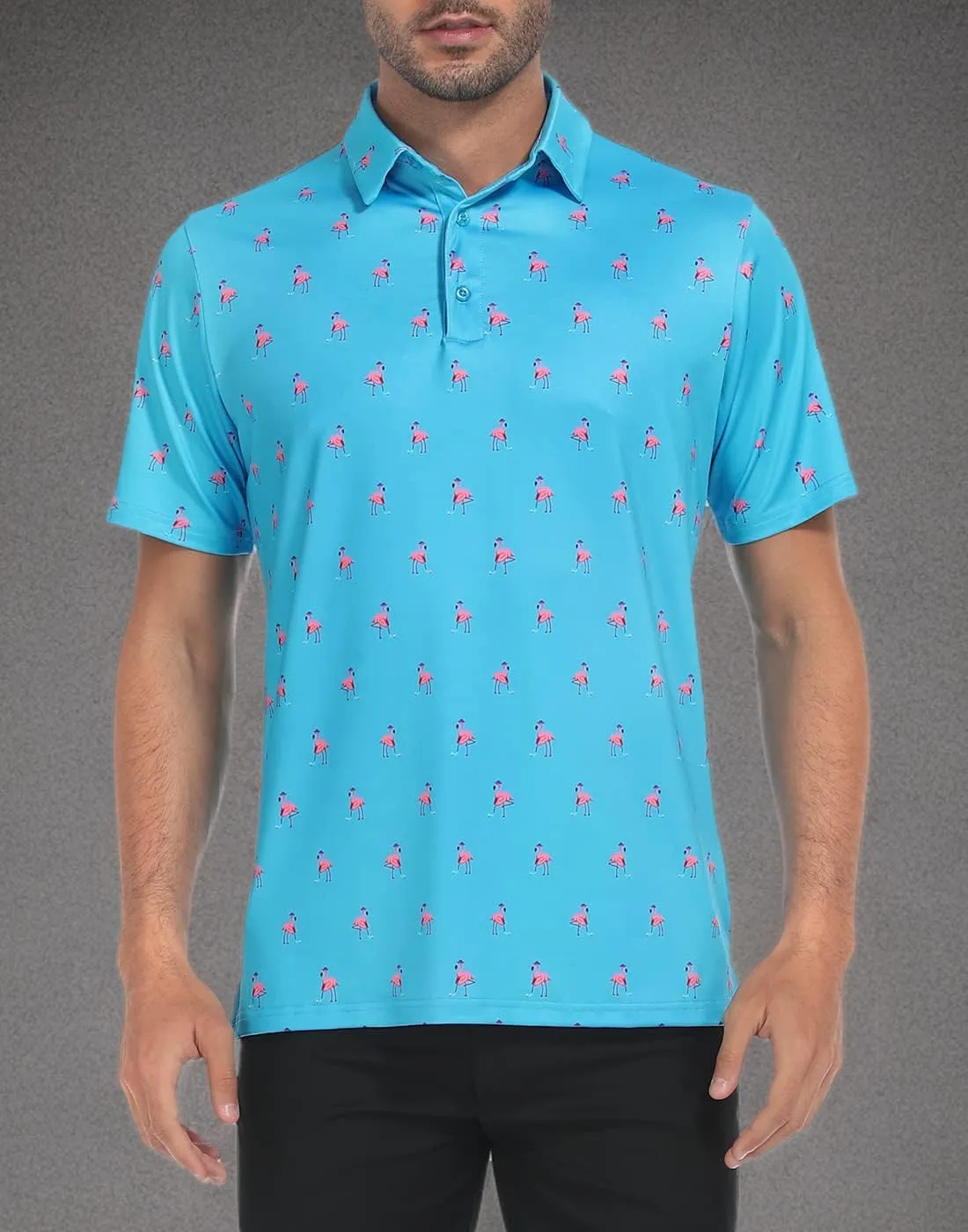 LRD Golf Shirts for Men UPF 50 Moisture Wicking Short Sleeve Polo Shirt