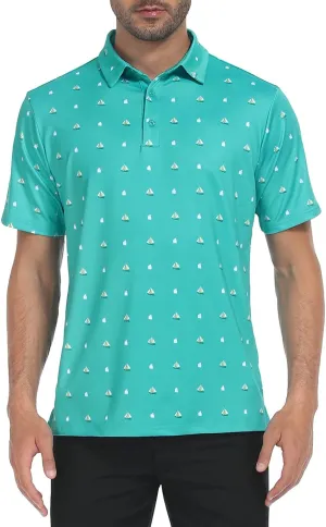 LRD Golf Shirts for Men UPF 50 Moisture Wicking Short Sleeve Polo Shirt