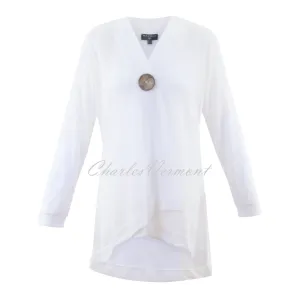 Marble Longline Cardigan – Style 6094-102 (White)