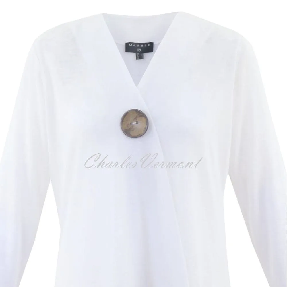 Marble Longline Cardigan – Style 6094-102 (White)