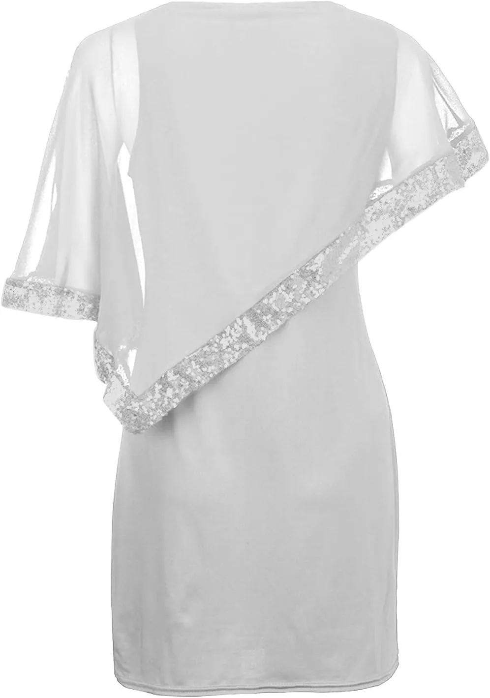 Maternity Dress, Women's Sleeveless Cape Dress with Chiffon Overlay Cocktail Formal Wedding Guest Dress