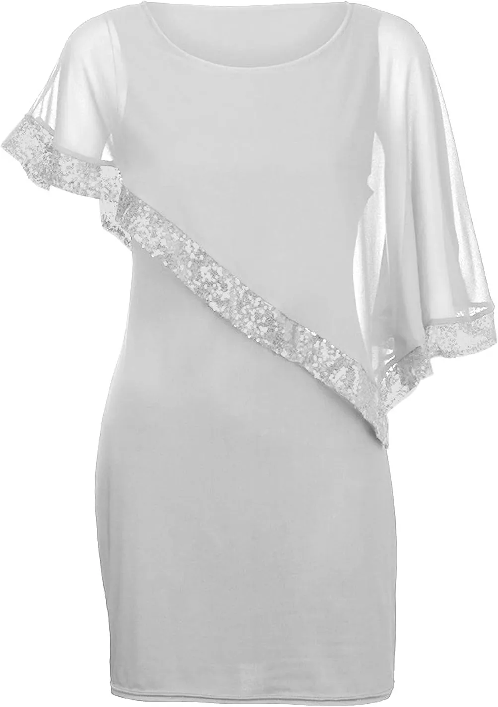 Maternity Dress, Women's Sleeveless Cape Dress with Chiffon Overlay Cocktail Formal Wedding Guest Dress
