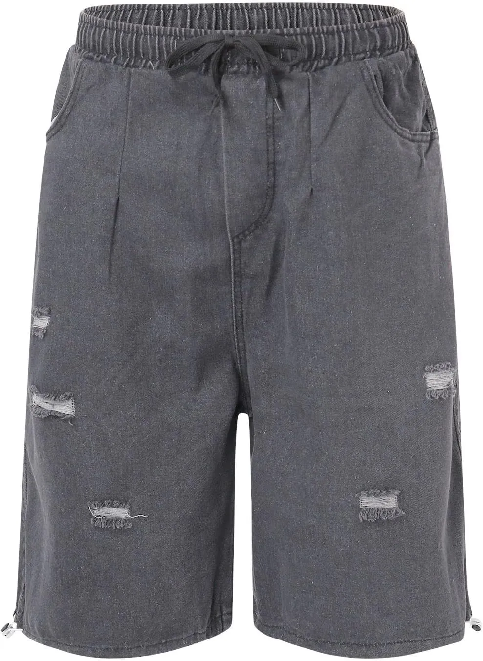Mens Baggy Jean Shorts Loose Fit Below Knee Denim Shorts Summer Casual Y2K Streetwear Clothes