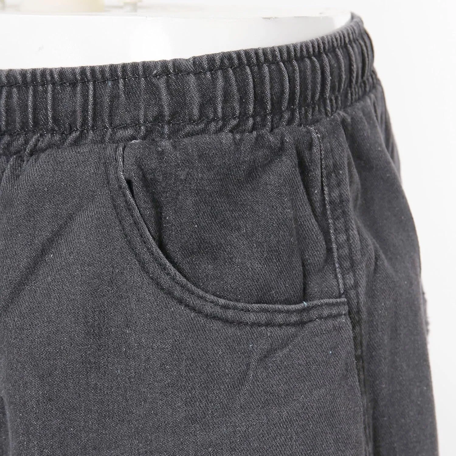 Mens Baggy Jean Shorts Loose Fit Below Knee Denim Shorts Summer Casual Y2K Streetwear Clothes
