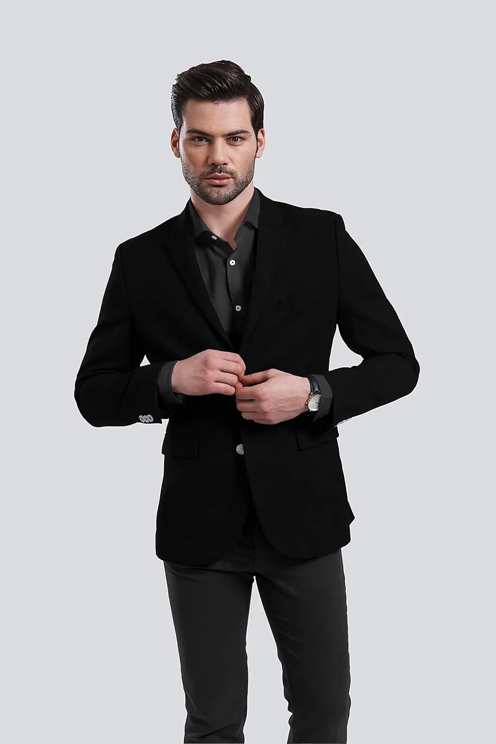 Men's Blazer 2 Button Long Sleeve Regular Fit Suit Sport Coat Jacket Business Casual Lightweight Sport Coat