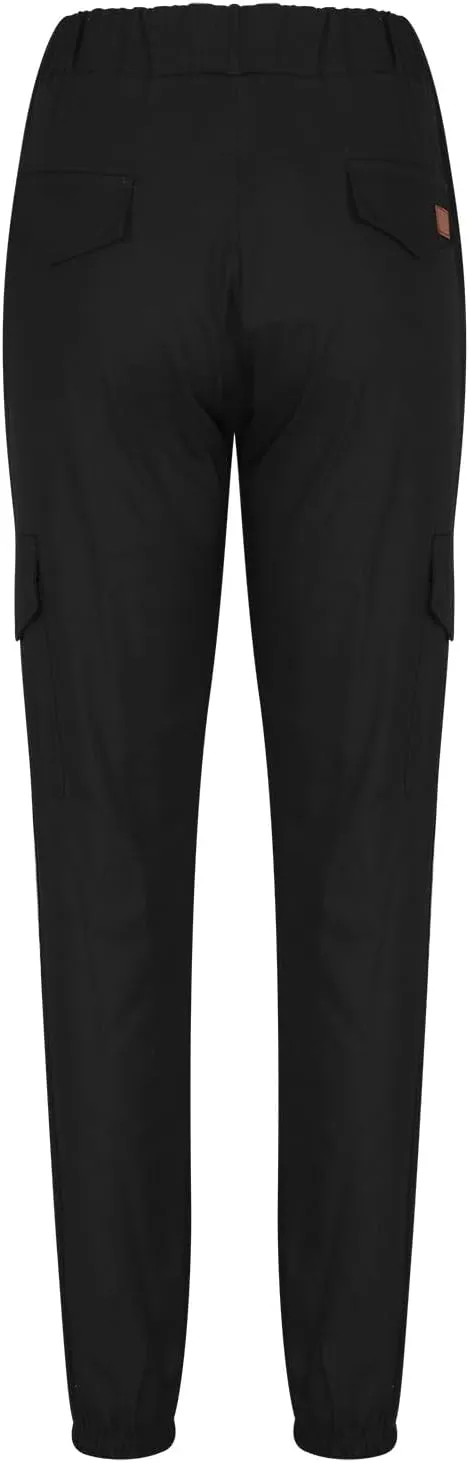Mens Cargo Pants Slim Fit Drawstring Stretch Joggers Tapered Causal Fashion Solid Athletic Sweatpants Fall Trousers