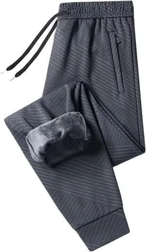 Mens Casual Cotton Sweatpants Drawstring Elastic Waist Wide Leg Pant Workout Sport Pants Work Multi Pockets