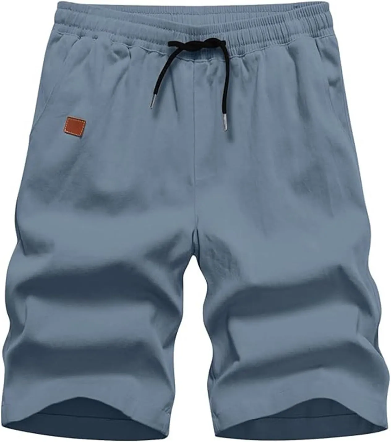 Mens Casual Shorts - Cotton Drawstring Summer Quick Dry Beach Stretch Twill Chino Golf Shorts