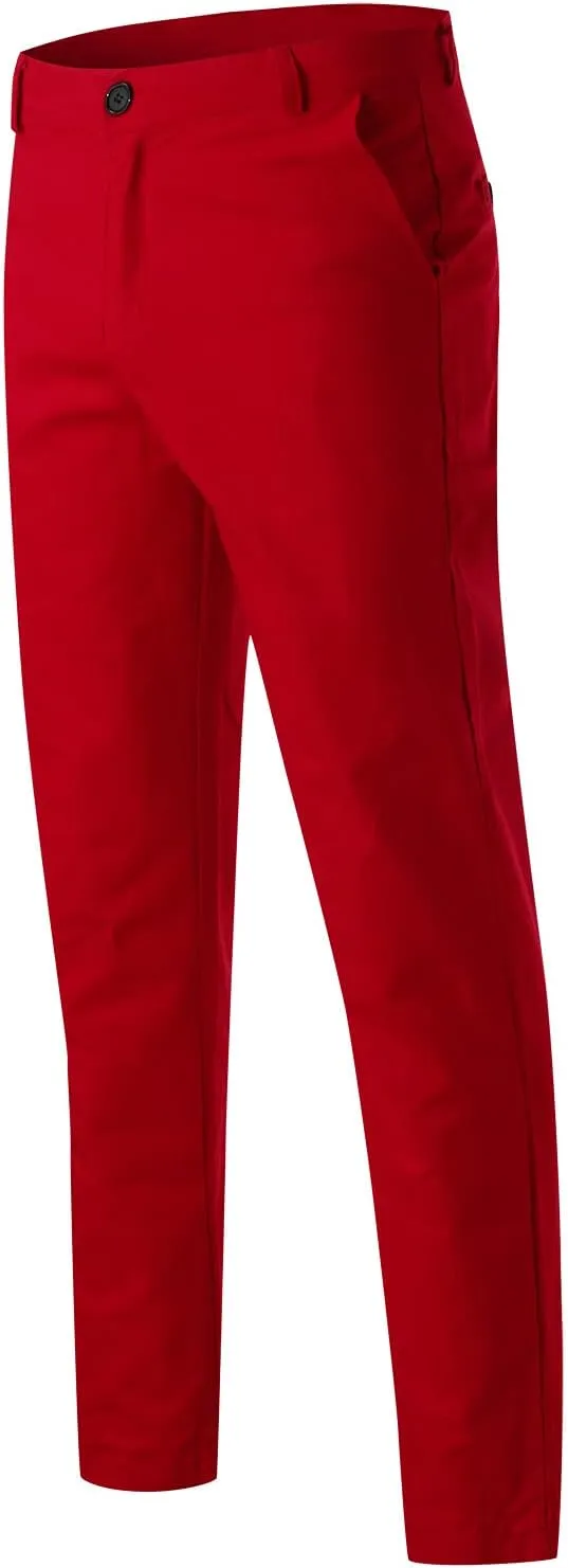 Men's Casual Slim Pants Solid Color Mid Trousers Fashion Joggers Sports Pants Hiking Trousers Gym Sweatpants