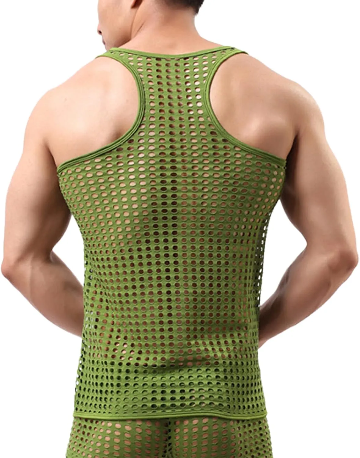 Men's Summer Fashion Tank Tops Sleeveless Compression Shirt Square Cut Muscle A-Shirts