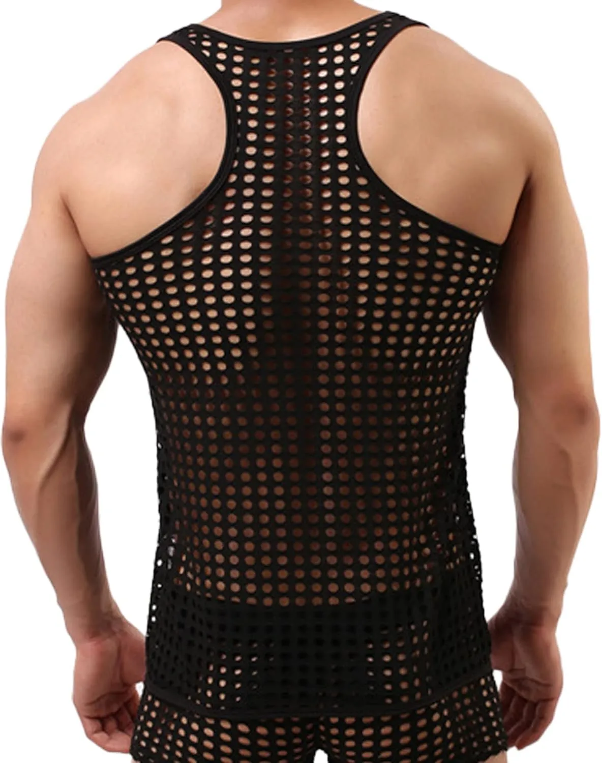 Men's Summer Fashion Tank Tops Sleeveless Compression Shirt Square Cut Muscle A-Shirts