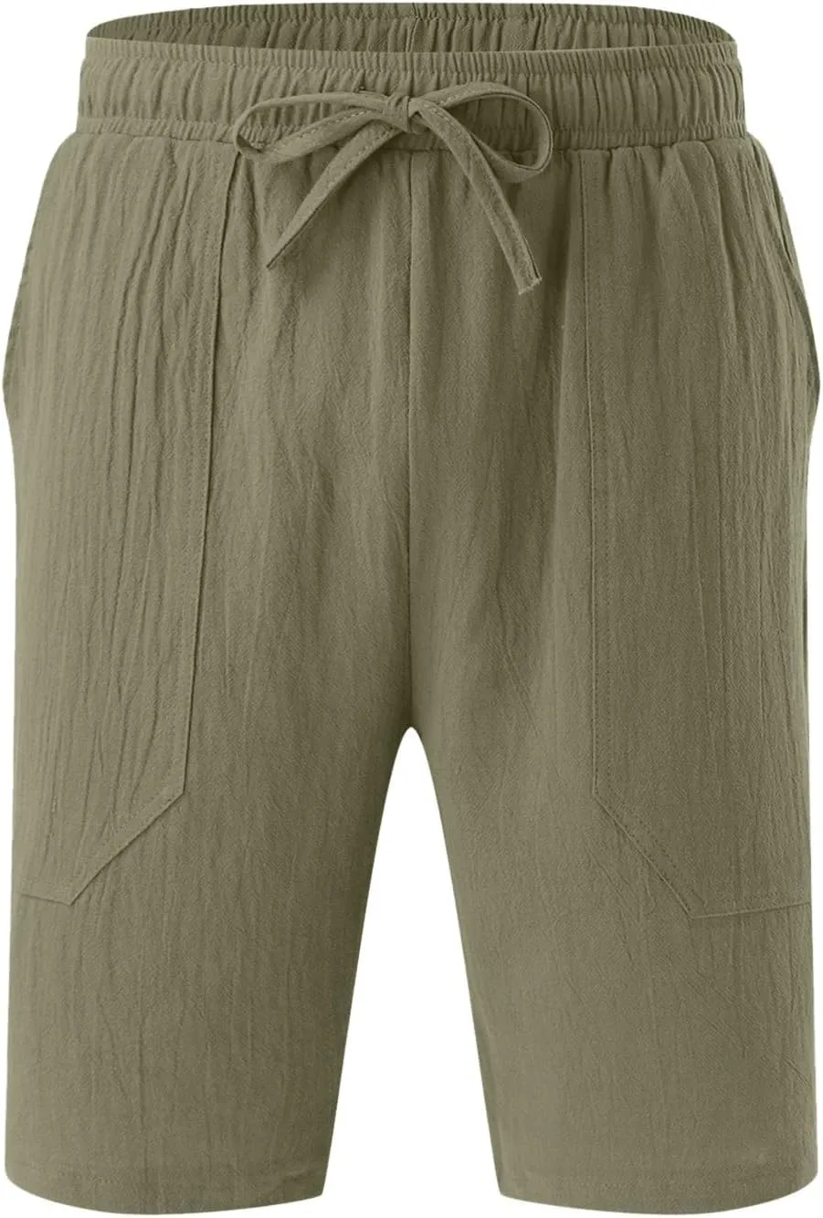 Mens White Summer Linen Shorts Coconut Tree Printed Beach Trendy Shorts Mens White Summer Linen Shorts Mens Linen