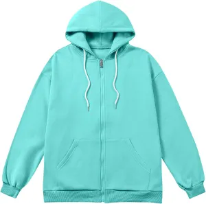 Mens Women Unisex Soild Basic Hooded Sweatshirt Couple Fleece Jacket Outwear With Pocket Zipper Hoodies Sweatshirt