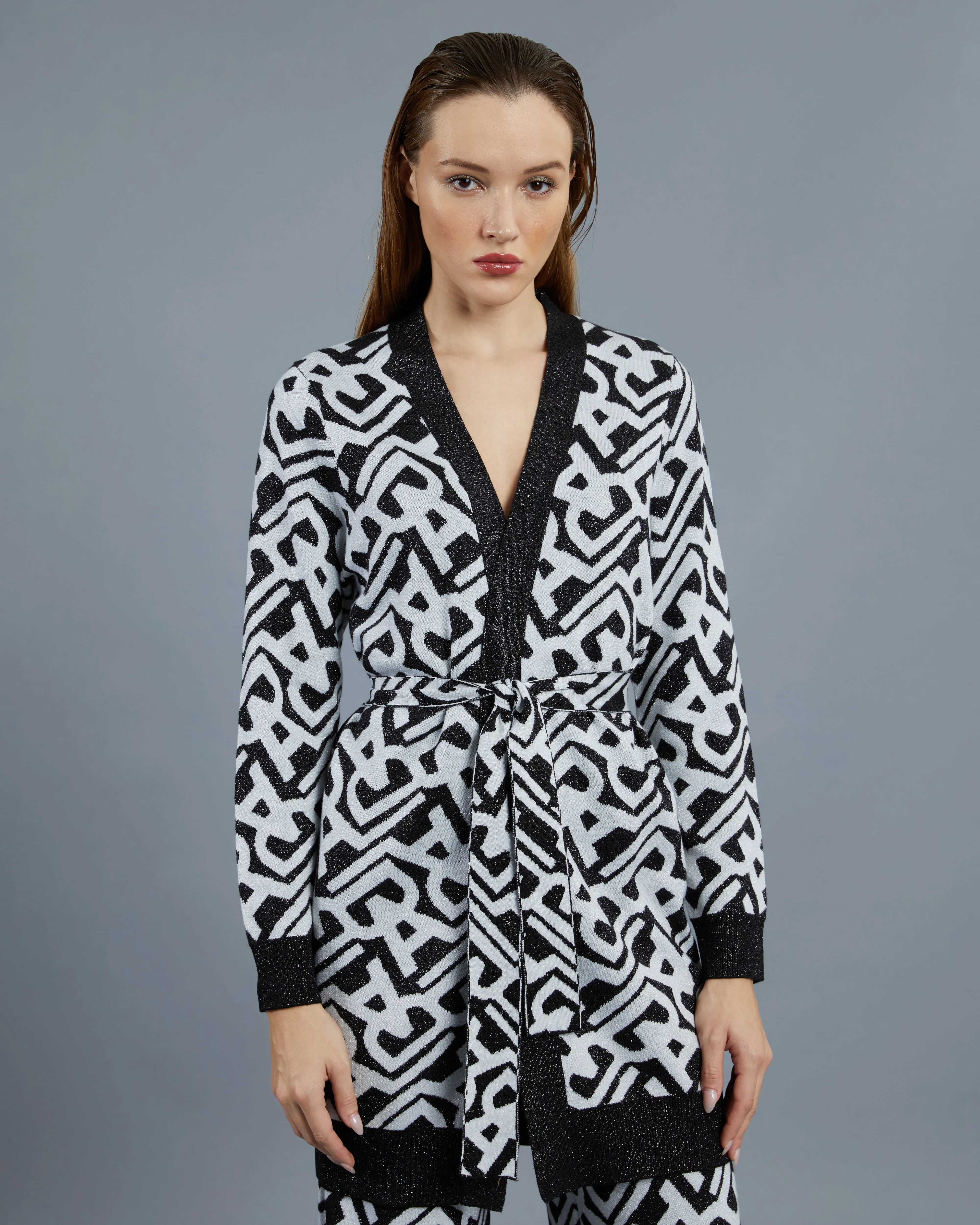 Metallic Patterned Cardigan