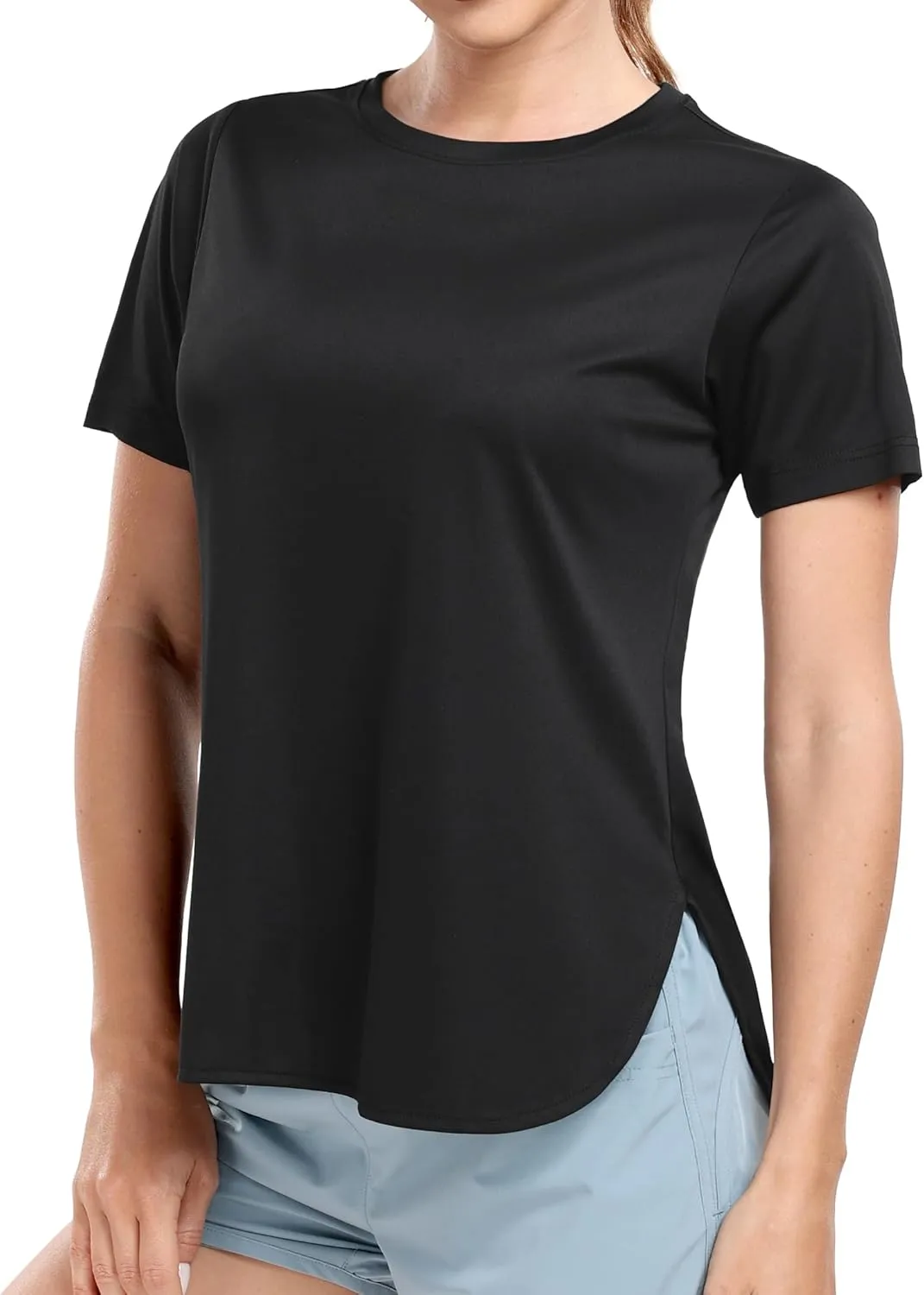 MIER Womens UPF 50  Sun Protection Workout Tops Short Sleeve UV SPF T-Shirts for Athletic Gym Exercise Yoga, Dry Fit