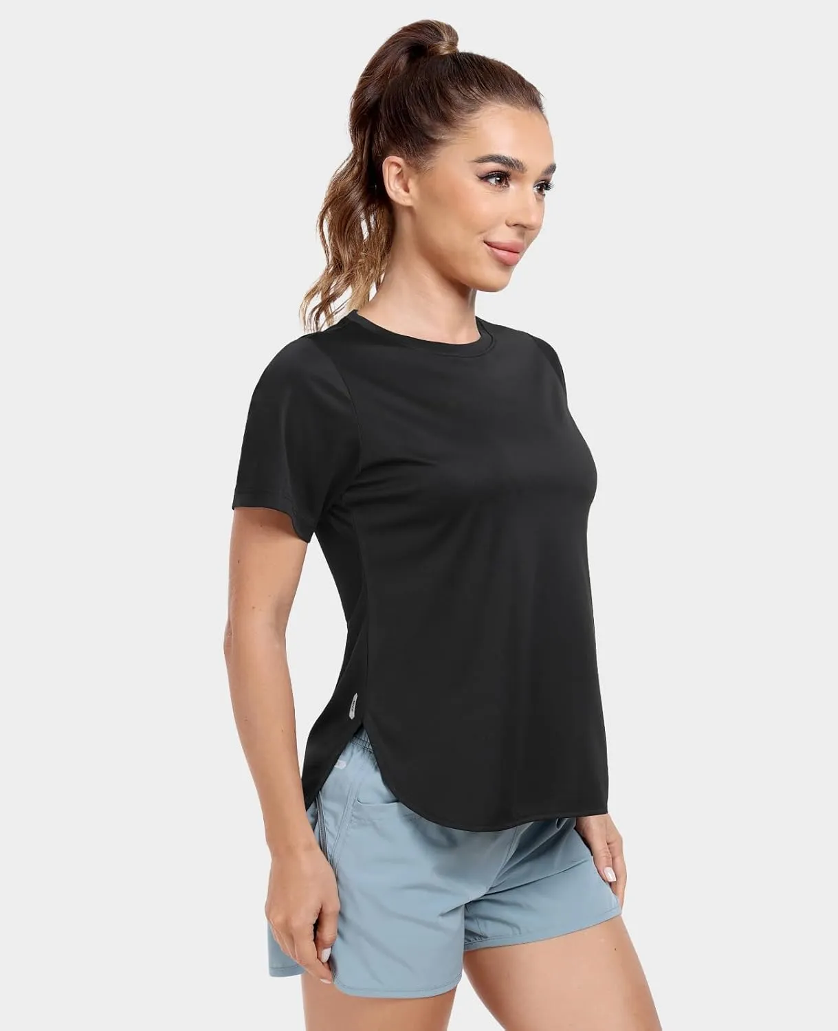 MIER Womens UPF 50  Sun Protection Workout Tops Short Sleeve UV SPF T-Shirts for Athletic Gym Exercise Yoga, Dry Fit