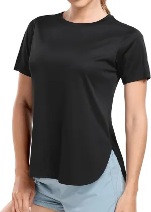 MIER Womens UPF 50  Sun Protection Workout Tops Short Sleeve UV SPF T-Shirts for Athletic Gym Exercise Yoga, Dry Fit