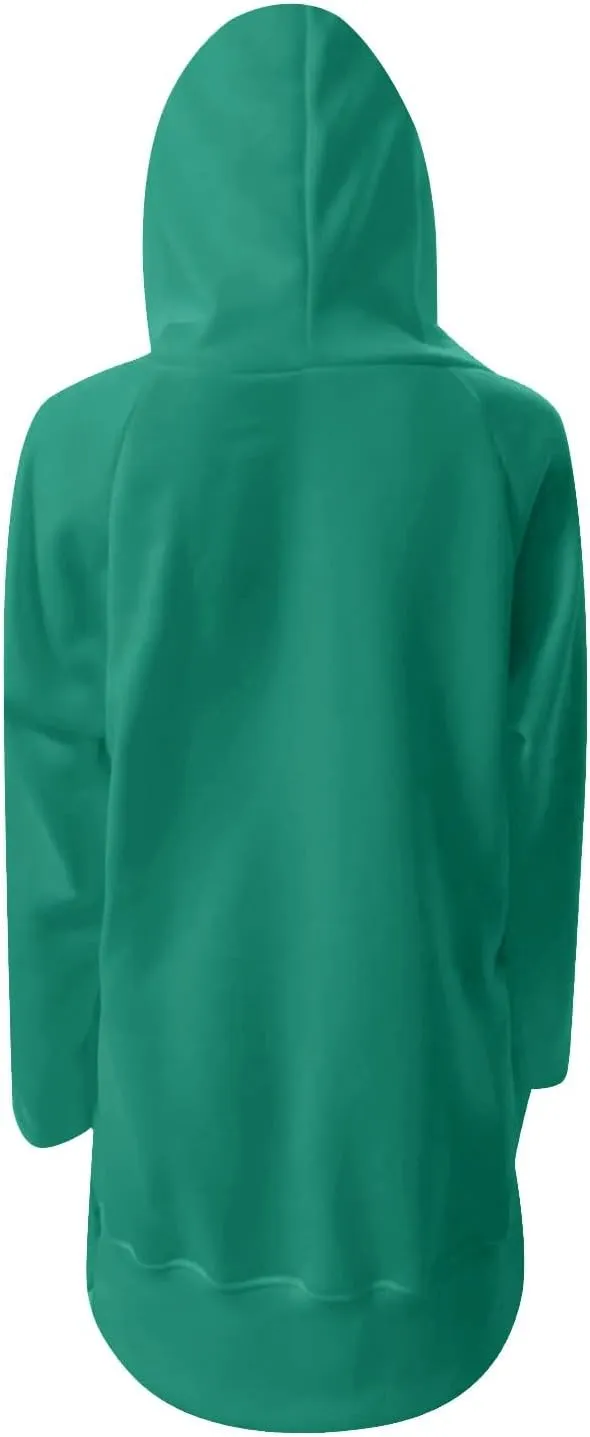 Oversized Hoodie Dress for Women, Pullover Long Sleeve Split Hem Valentines Day Sweatshirts with Pockets