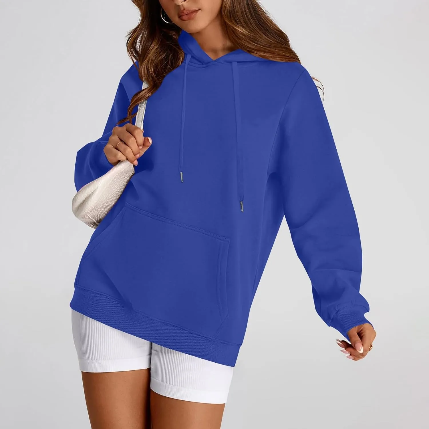 Oversized Hoodie for Women Baggy Fleece Sweatshirt Lightweight Drawstring Pullover Hoodies Streetwear Fall Clothes