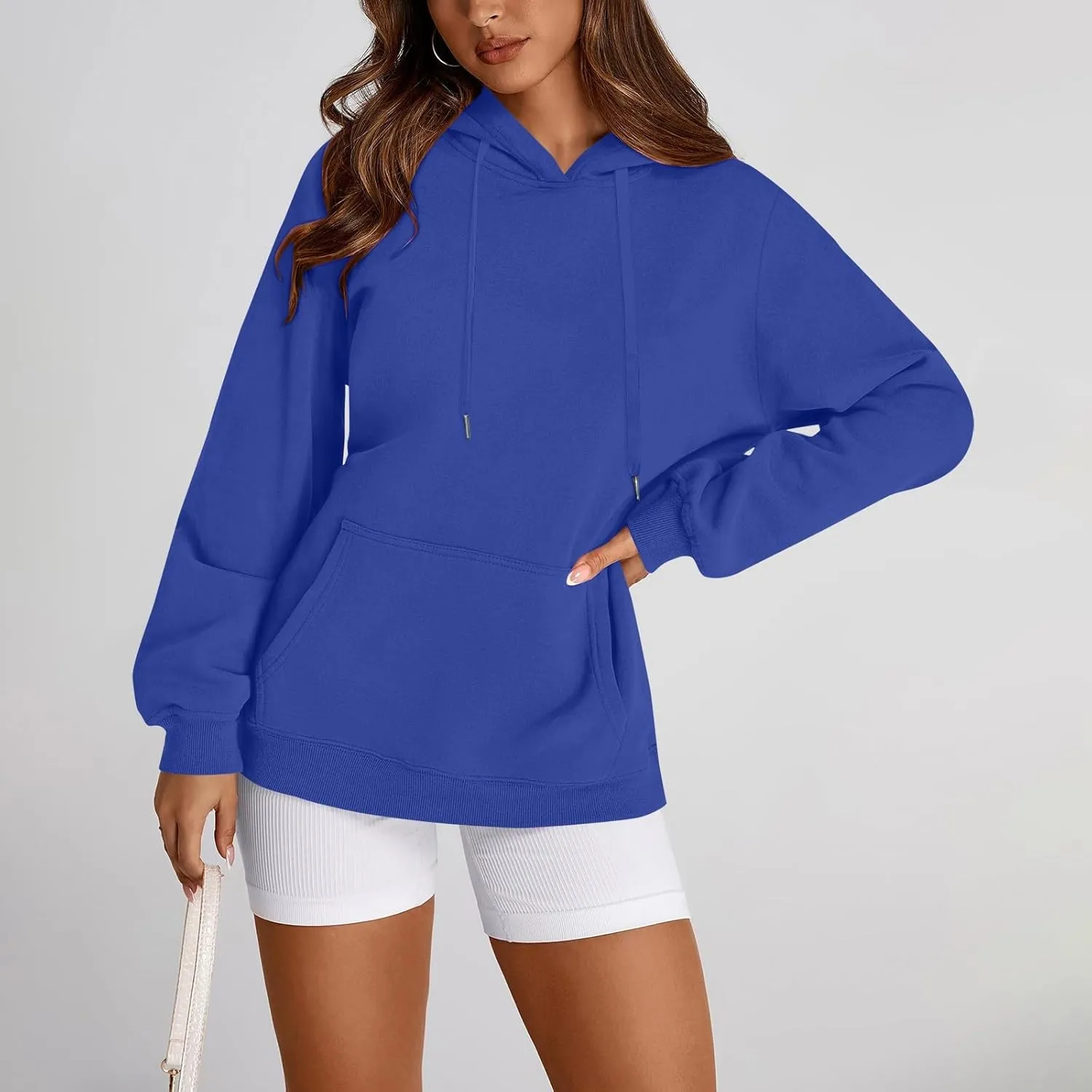 Oversized Hoodie for Women Baggy Fleece Sweatshirt Lightweight Drawstring Pullover Hoodies Streetwear Fall Clothes