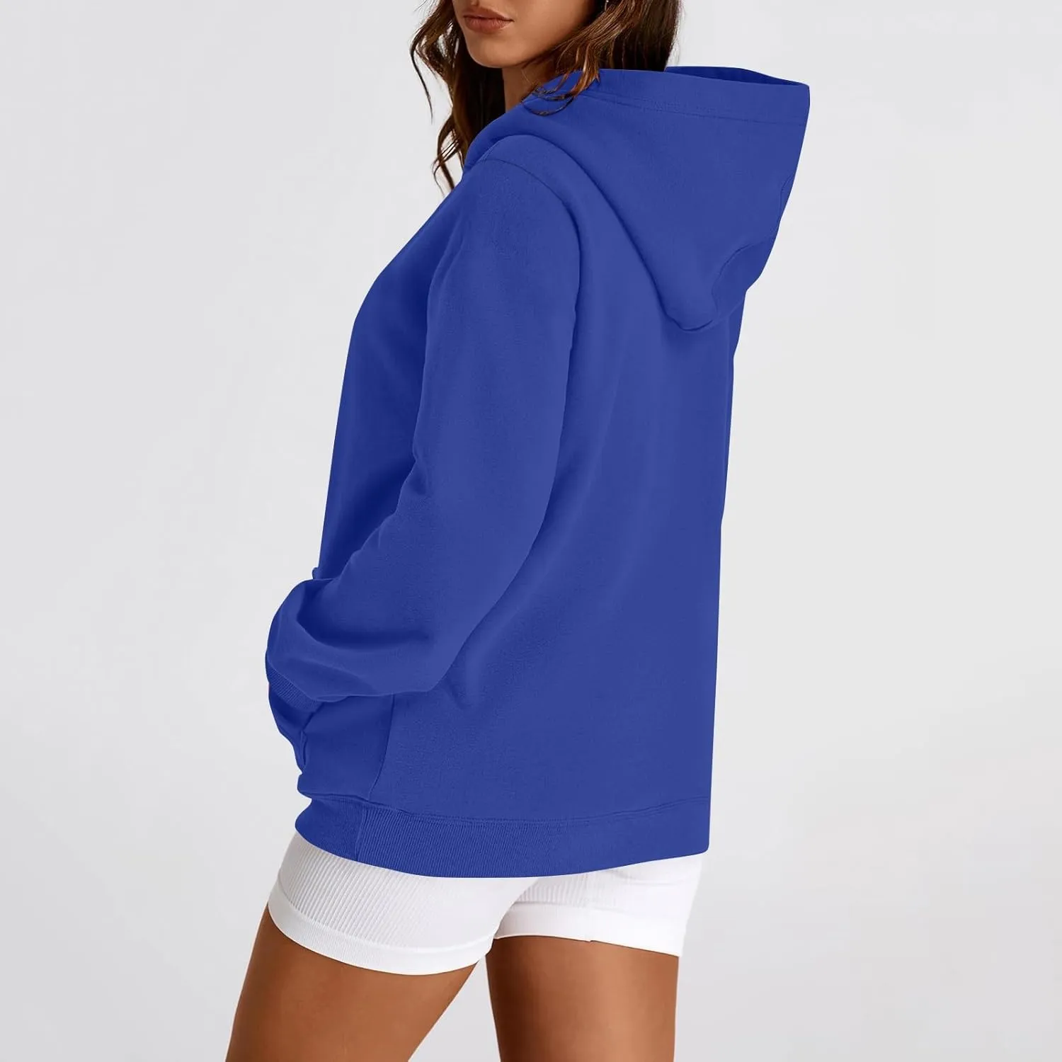 Oversized Hoodie for Women Baggy Fleece Sweatshirt Lightweight Drawstring Pullover Hoodies Streetwear Fall Clothes