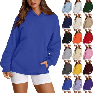 Oversized Hoodie for Women Baggy Fleece Sweatshirt Lightweight Drawstring Pullover Hoodies Streetwear Fall Clothes