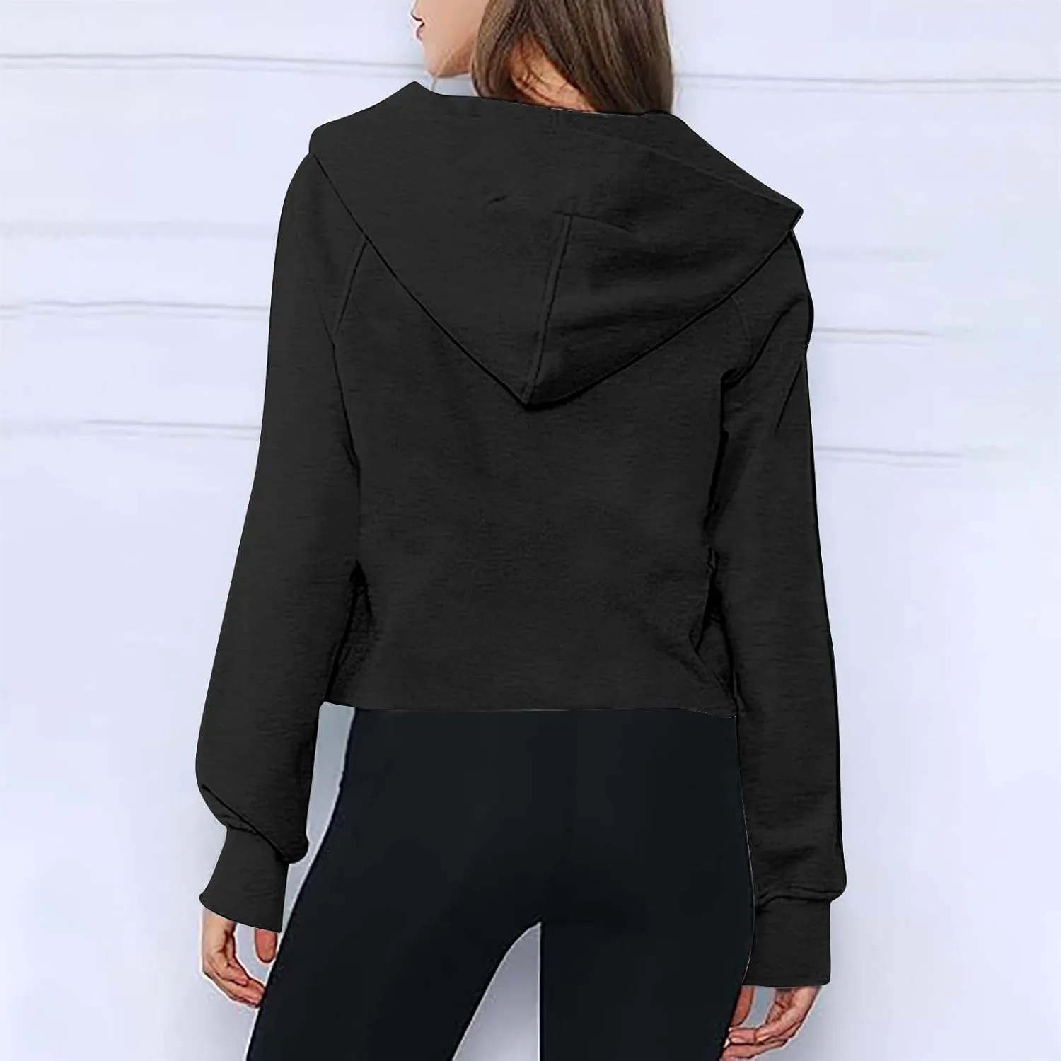 Oversized Hoodies For Women Zip Up Long Sleeve Hooded Sweatshirts Casual Quarter Zip Pullover Tops Fall Y2K Clothes