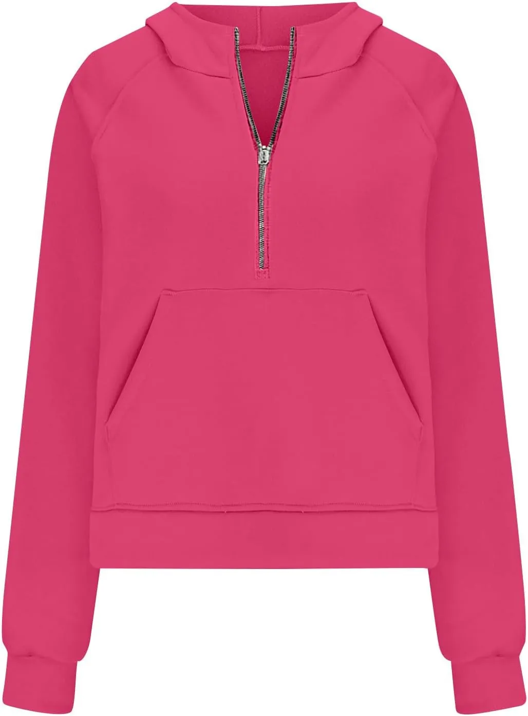 Oversized Hoodies For Women Zip Up Long Sleeve Hooded Sweatshirts Casual Quarter Zip Pullover Tops Fall Y2K Clothes