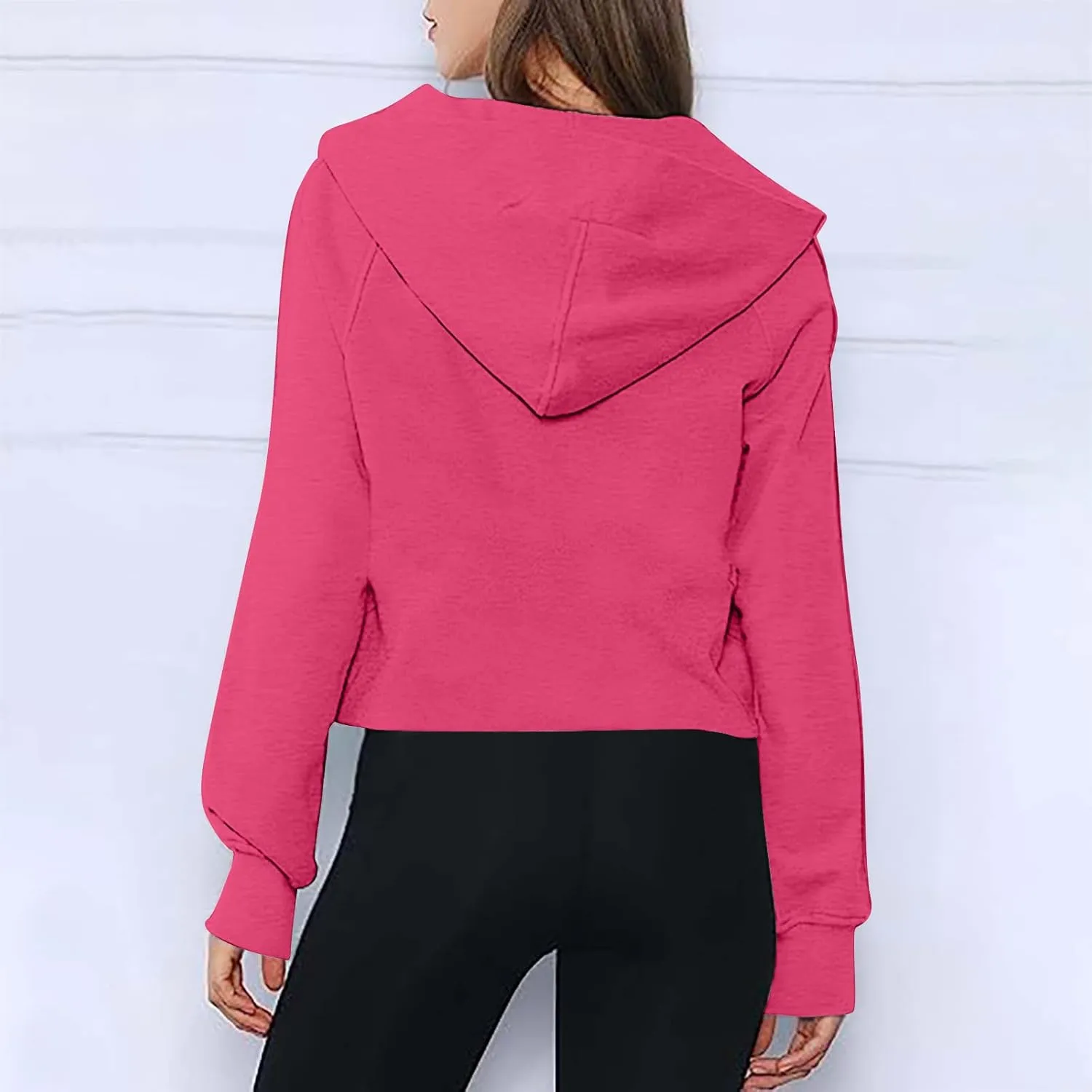 Oversized Hoodies For Women Zip Up Long Sleeve Hooded Sweatshirts Casual Quarter Zip Pullover Tops Fall Y2K Clothes