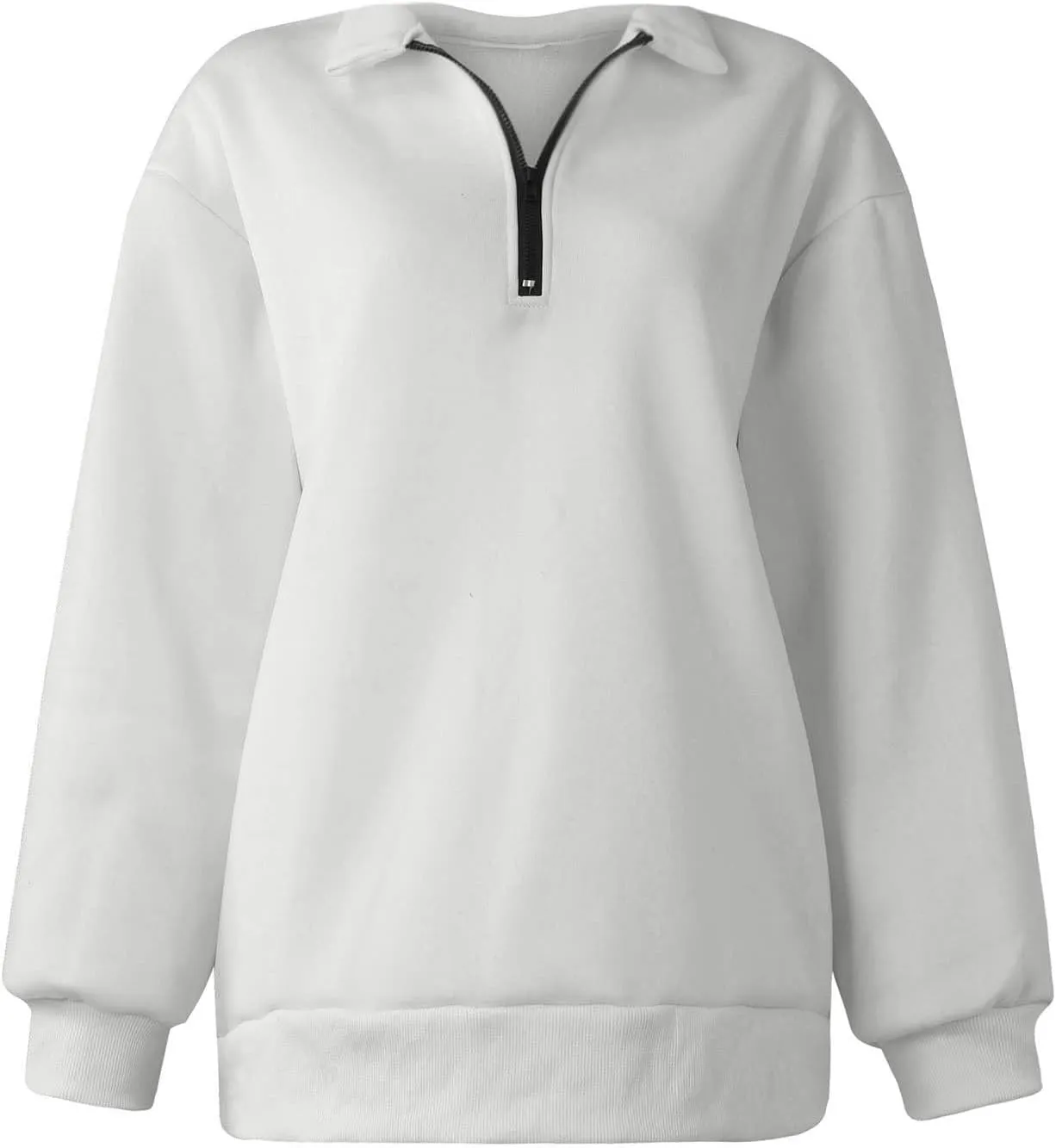 Oversized Zip Up Sweatshirts For Women 2023 Fall Fashion Outfits Casual Quarter Zip Long Sleeve Pullover Hoodies