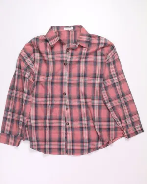 Pink Fantaslook Flannel Button UP, 3XL