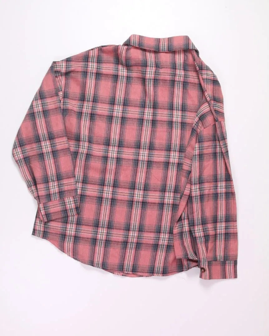 Pink Fantaslook Flannel Button UP, 3XL