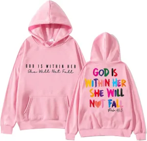 Pink Hoodie Cute Teen Girl Graphic Hoodies Pullover Sweatshirts for Womens Y2K Preppy Oversized Crewneck Sweatshirt