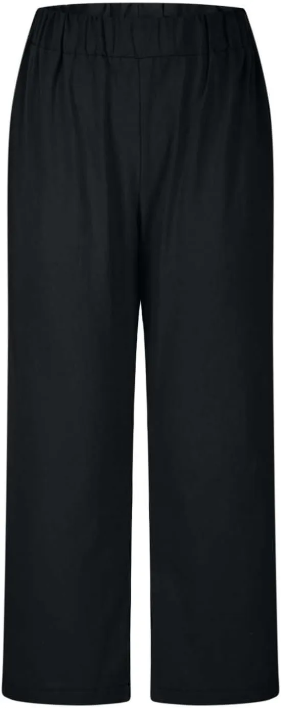 PTOLOCIF Women's Linen Blend Pants Straight Leg Dress Pants High Waist Cotton Linen Pant Flowy Wide Leg Summer Boho Trousers