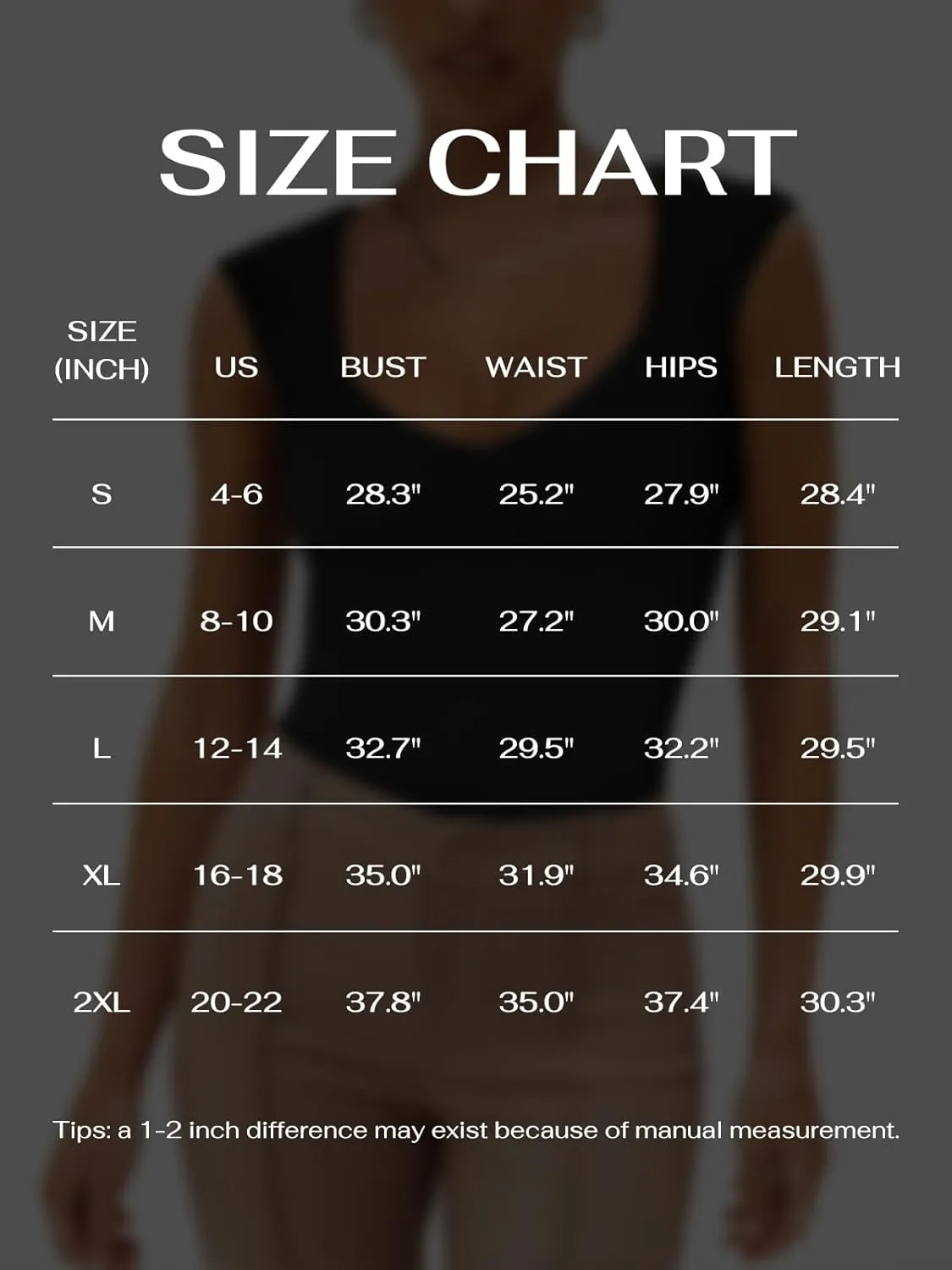 REORIA Butsmooth Women's Trendy Sexy Casual V Neck Double Lined Sleeveless Slimming Going Out Tank Top Bodysuits