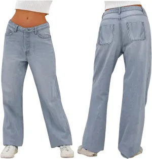 Retro Street Hip Hop Jeans Feng Shui Washed Old Straight Leg Wide Leg Pants Loose Floor Sweeping Jean for Tall