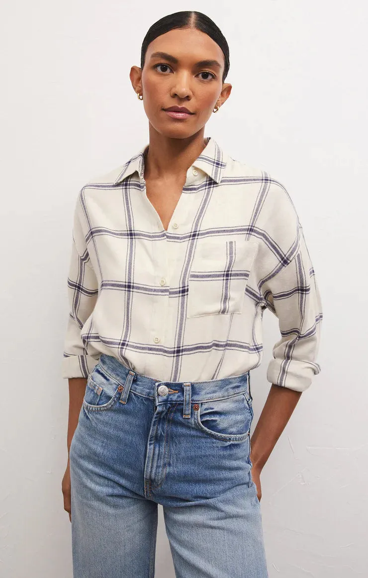 River Plaid Button Up