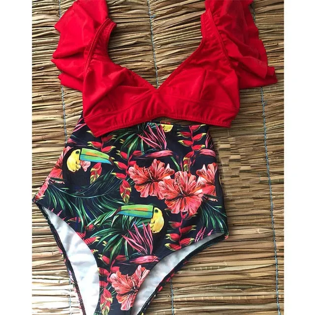 Ruffle High Waist Bikini 2019 Swimwear