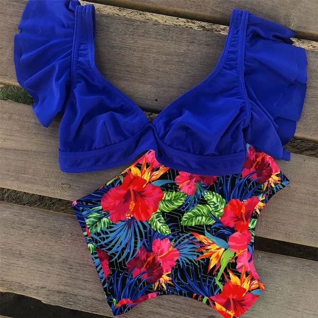 Ruffle High Waist Bikini 2019 Swimwear