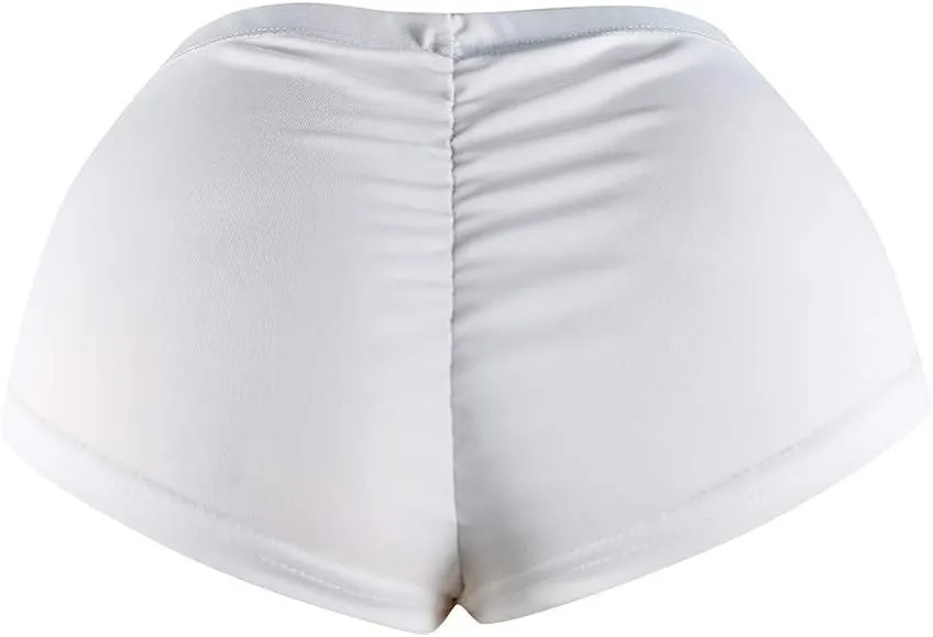 Scrunch Butt Yoga Shorts - Low Rise Solid Ruched Skimpy Booty Basketball Workout Shorts