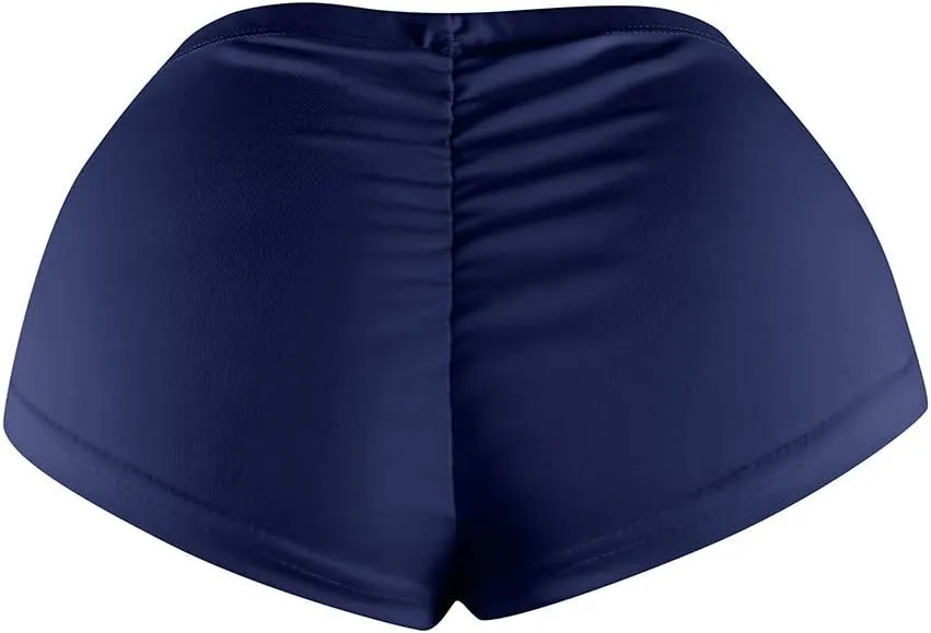 Scrunch Butt Yoga Shorts - Low Rise Solid Ruched Skimpy Booty Basketball Workout Shorts