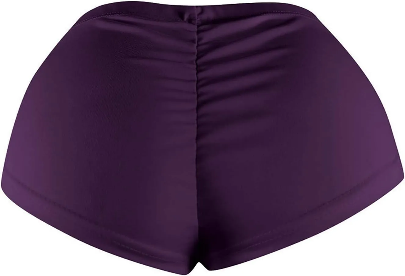 Scrunch Butt Yoga Shorts - Low Rise Solid Ruched Skimpy Booty Basketball Workout Shorts