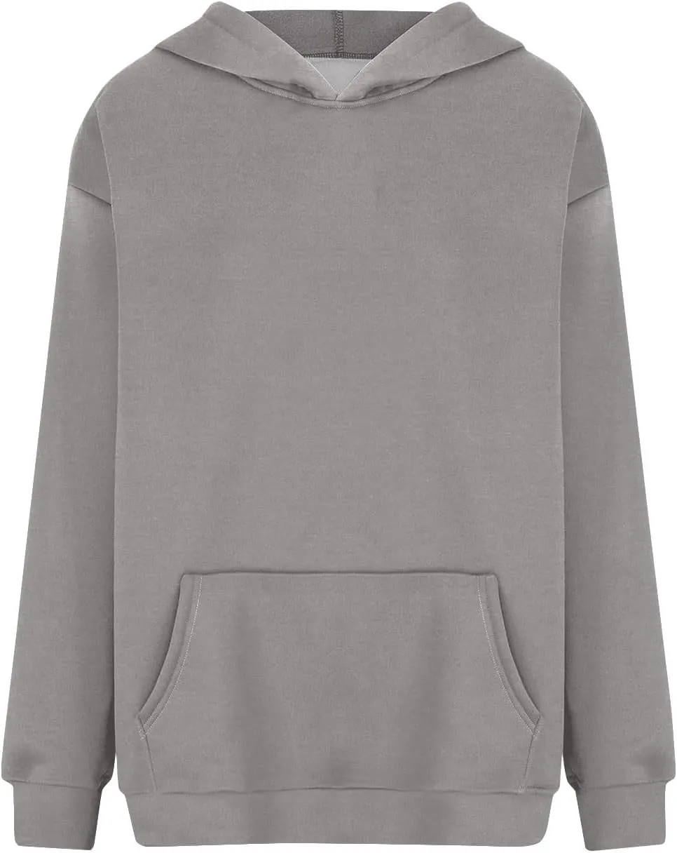 SHAOBGE Womens Fall Oversized Sweatshirts Fleece Hoodies Long Sleeve Shirts Pullover Winter Clothes with Pocket