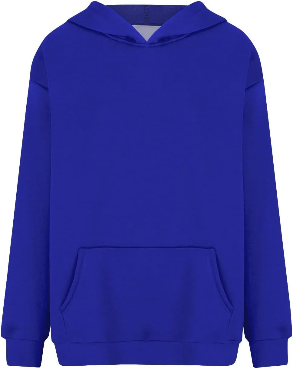 SHAOBGE Womens Fall Oversized Sweatshirts Fleece Hoodies Long Sleeve Shirts Pullover Winter Clothes with Pocket