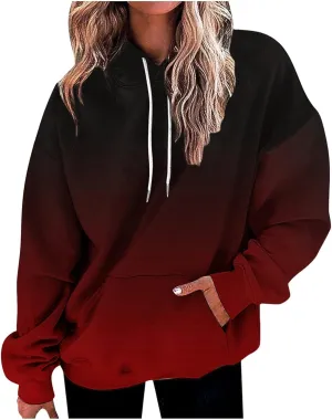 slqdgmryz Womens Oversized Hoodie Plus Size Tie Dye Preppy Swaetshirt with Pockets Comfort Cute Hoodies for Teen Girls