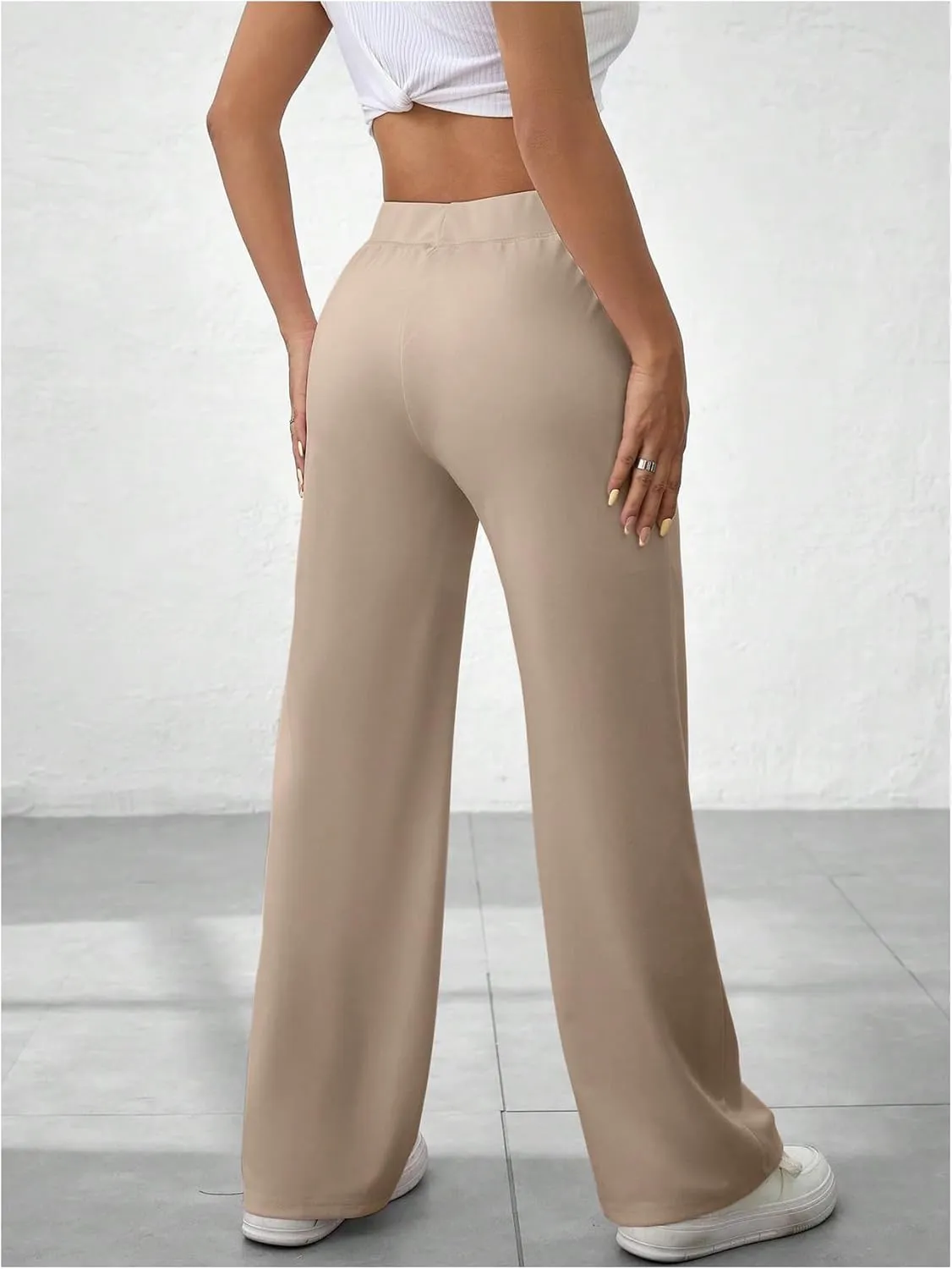 SOLY HUX Women's Sweatpants High Waisted Straight Leg Pants Drawstring Fall Casual Trousers