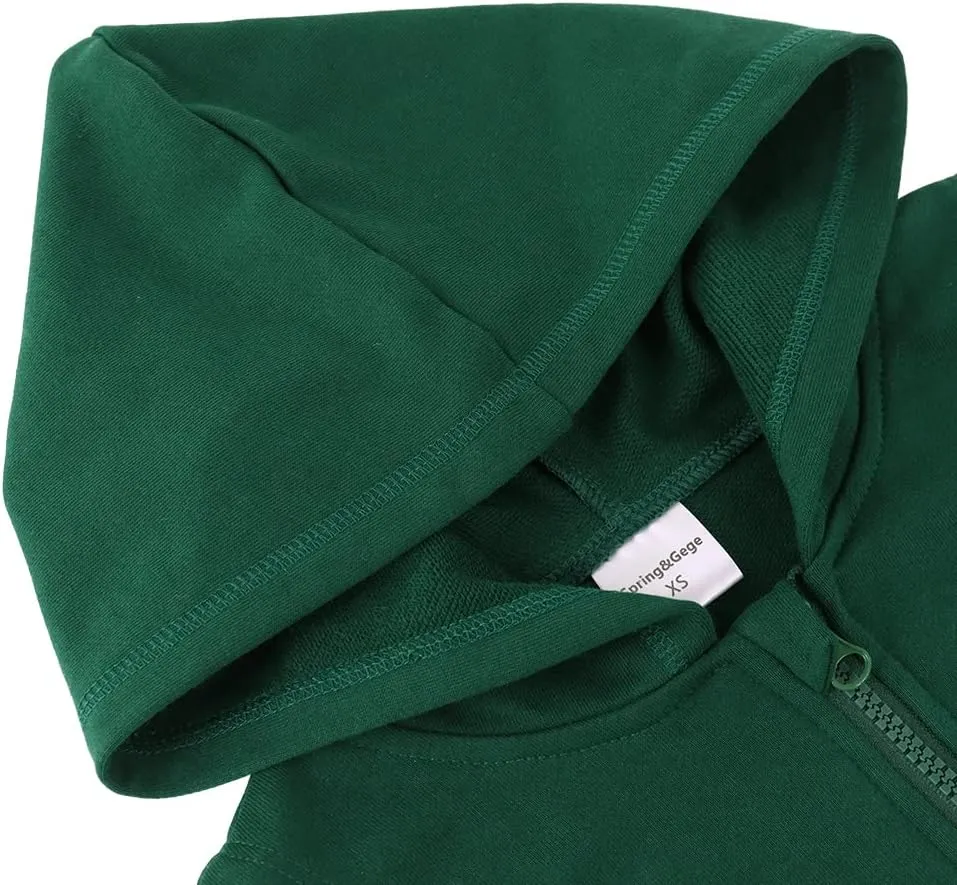 Spring&Gege Boys Full Zip Sleeveless Hooded Vest Basic Zipper Tank Tops Sweatshirt with Pockets