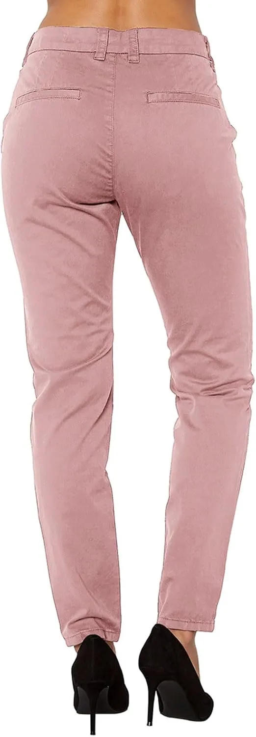 Straight Leg Dress Pants Women's High Waist Business Casual Trousers Slim Fit Dressy Full Length Work Pant with Pocket