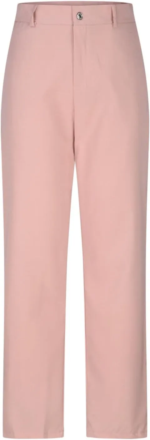 Straight Leg Dress Pants Women's High Waist Business Casual Trousers Slim Fit Dressy Full Length Work Pant with Pocket
