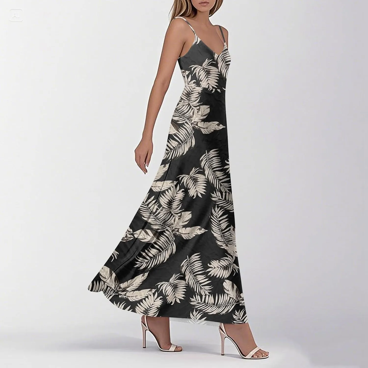 Summer Dresses for Women 2025 Spring Adjustable Spaghetti Strap Maxi Dress Floral Beach Vacation Long Sundress